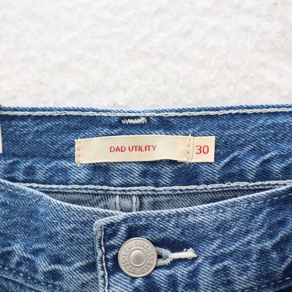 Levi's Loose Fit Jeans Women's 30 Blue Utility Dad Mid Rise Straight Leg Big E - Picture 5 of 13